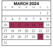 District School Academic Calendar for Parkside Elementary School for March 2024