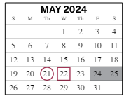 District School Academic Calendar for Parkside Elementary School for May 2024