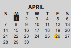 District School Academic Calendar for Fehl-Price Classical Academy for April 2024