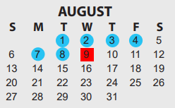 District School Academic Calendar for Regina Howell Elementary for August 2023