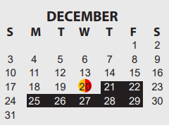 District School Academic Calendar for Curtis Elementary for December 2023