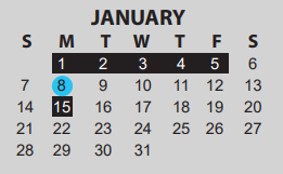 District School Academic Calendar for Smith Middle for January 2024