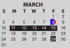 District School Academic Calendar for Regina Howell Elementary for March 2024