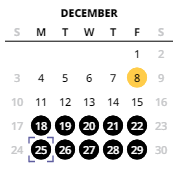 District School Academic Calendar for Hazeldale Elementary School for December 2023