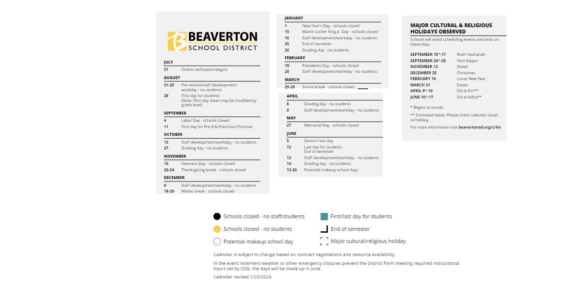 District School Academic Calendar Key for Hazeldale Elementary School