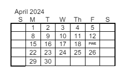 District School Academic Calendar for Bertha Barber Elementary Sch for April 2024