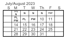 District School Academic Calendar for Bertha Barber Elementary Sch for July 2023