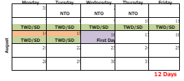 District School Academic Calendar for Mary Mae Jones ELEM. School for August 2023