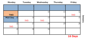 District School Academic Calendar for Mary Mae Jones ELEM. School for January 2024