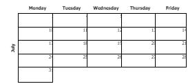 District School Academic Calendar for Sugar Creek Elementary School for July 2023