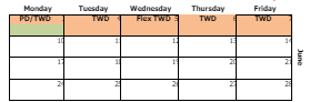District School Academic Calendar for Sugar Creek Elementary School for June 2024