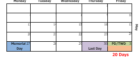 District School Academic Calendar for Sugar Creek Elementary School for May 2024