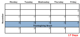 District School Academic Calendar for Sugar Creek Elementary School for November 2023