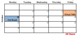 District School Academic Calendar for Sugar Creek Elementary School for October 2023