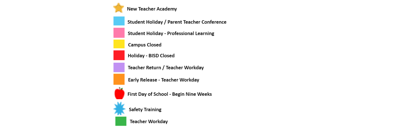 District School Academic Calendar Key for Alliene Mullendore Elementary