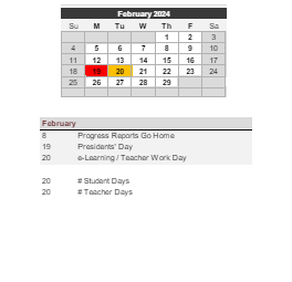 District School Academic Calendar for Martha Gaskins Middle School for February 2024
