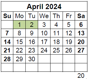 District School Academic Calendar for Barnwell Middle for April 2024