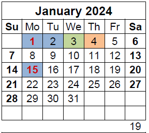 District School Academic Calendar for Barnwell Middle for January 2024