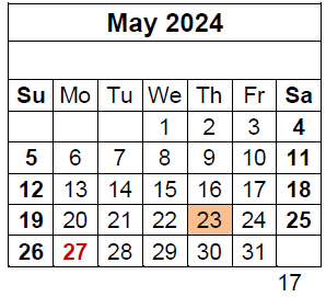 District School Academic Calendar for Barnwell Middle for May 2024