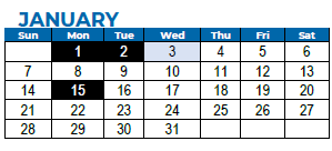District School Academic Calendar for Harmony Elementary for January 2024