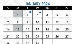 District School Academic Calendar for Phineas Bates for January 2024