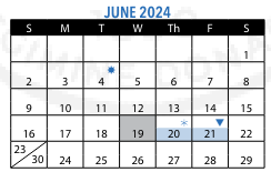 District School Academic Calendar for Patrick F Gavin Middle for June 2024