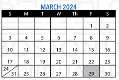 District School Academic Calendar for Patrick F Gavin Middle for March 2024