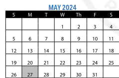 District School Academic Calendar for John F Kennedy for May 2024