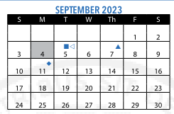 District School Academic Calendar for James W Hennigan for September 2023