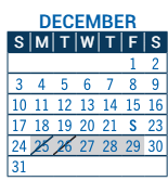 District School Academic Calendar for Boulder Community School/integrated Studies for December 2023