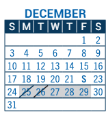 District School Academic Calendar for Sanchez Elementary School for December 2023