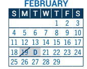 District School Academic Calendar for Justice High Charter School for February 2024