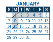 District School Academic Calendar for Whittier Elementary School for January 2024