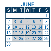 District School Academic Calendar for Crest View Elementary School for June 2024