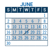 District School Academic Calendar for Nederland Middle-senior High School for June 2024