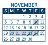 District School Academic Calendar for Nederland Elementary School for November 2023
