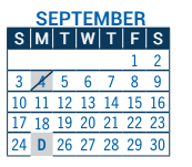 District School Academic Calendar for Crest View Elementary School for September 2023