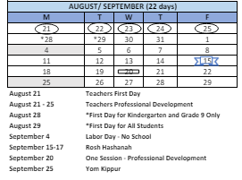 District School Academic Calendar for Hall School for September 2023