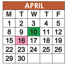 District School Academic Calendar for Miramar Elementary School for April 2024