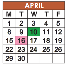 District School Academic Calendar for Cooper City High School for April 2024