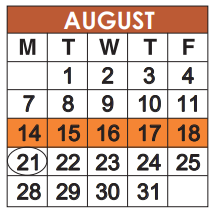 District School Academic Calendar for Tequesta Trace Middle School for August 2023