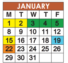 District School Academic Calendar for William T. Mcfatter Technical Center for January 2024