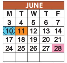 District School Academic Calendar for New River Middle School for June 2024