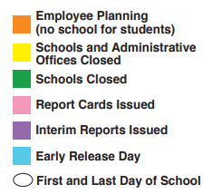 District School Academic Calendar Legend for Broward County Superintendent's Office