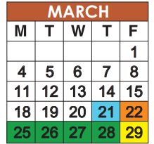 District School Academic Calendar for Gator Run Elementary School for March 2024