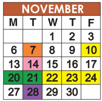 District School Academic Calendar for Sawgrass Springs Middle School for November 2023