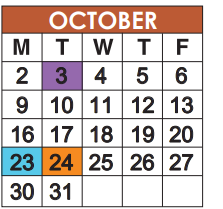 District School Academic Calendar for North Broward Academy Of Excellence for October 2023