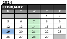 District School Academic Calendar for Brownsburg High School for February 2024