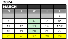 District School Academic Calendar for Brownsburg High School for March 2024