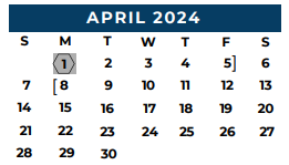 District School Academic Calendar for Stephen F Austin for April 2024